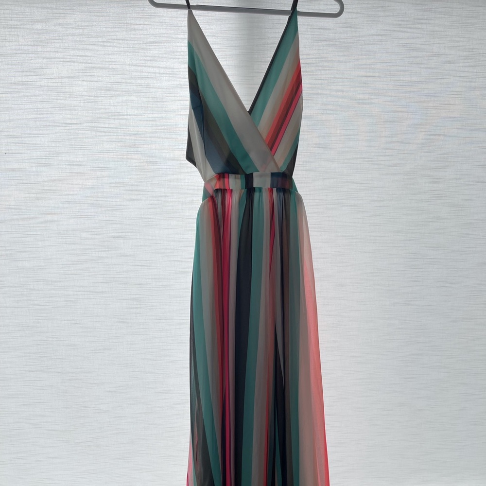 Express multicolor open back dress